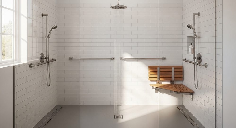Douche sécurisée PMR